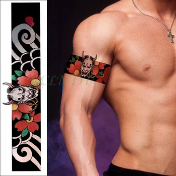 

Waterproof Temporary Tattoo Sticker demon wave band Fake Tatoo Personality Flash Waist Arm Foot Tatto for Girl Women Men girl