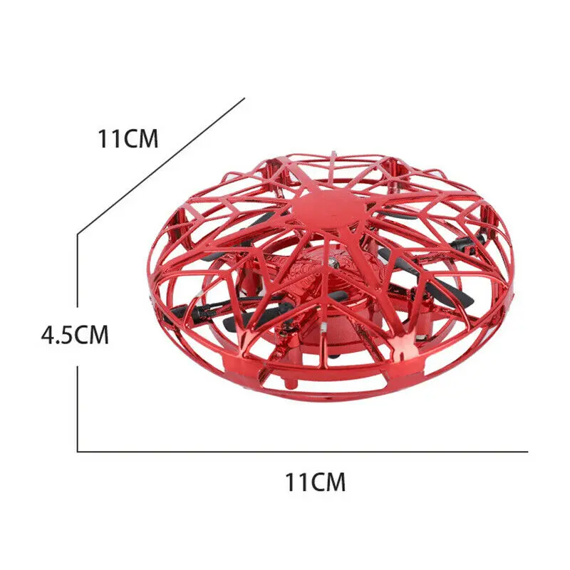 Мини-Дрон НЛО с ручным управлением вертолет Квадрокоптер Дрон инфракрасный индукционный самолет летающий шар игрушки для детей
