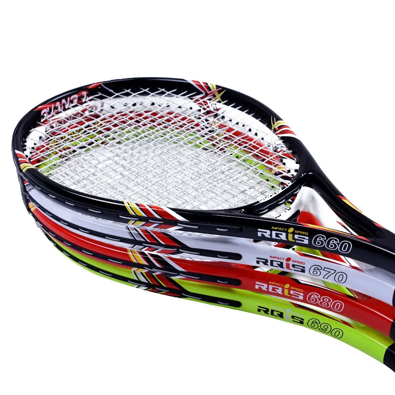 Профессиональная карбоновая Теннисная ракетка для тренировок raquete de tenis String Padel с чехлом для начинающих