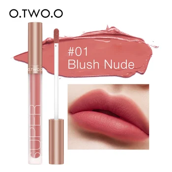 

O.TWO.O Matte Liquid Lipstick Waterproof Lip Gloss Women Sexy Red Velvet Lipsticks 12 Rich Color Lip Makeup Lips Cosmetics