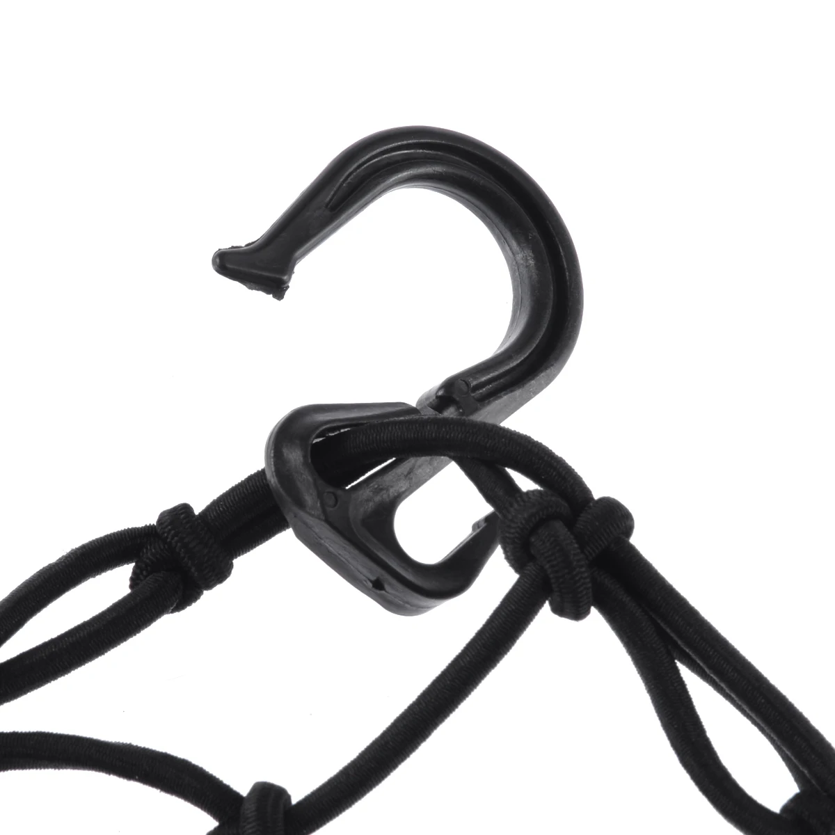 For Motorcycle Off-Road ATV 1PC 15"x15" Hold Down Helmet Cargo Luggage Net With 6 Black Adjustable Moto Hooks Mayitr