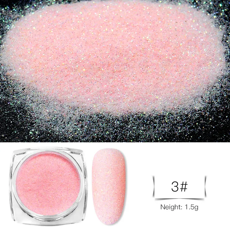 0.2g Ice Transparent Mirror Nail Glitter Powder Mirror Glitter UV Gel Pigment Magic Chrome Dust 6 Colors Nail Art Decorations - Цвет: W4356