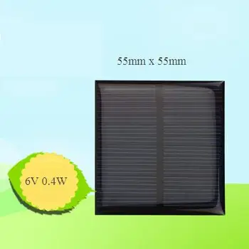 

ALLMEJORES Solar panel 6V 0.4W mini epoxy solar panel battery diy solar kits 45mm x45mm 5pcs/Lot