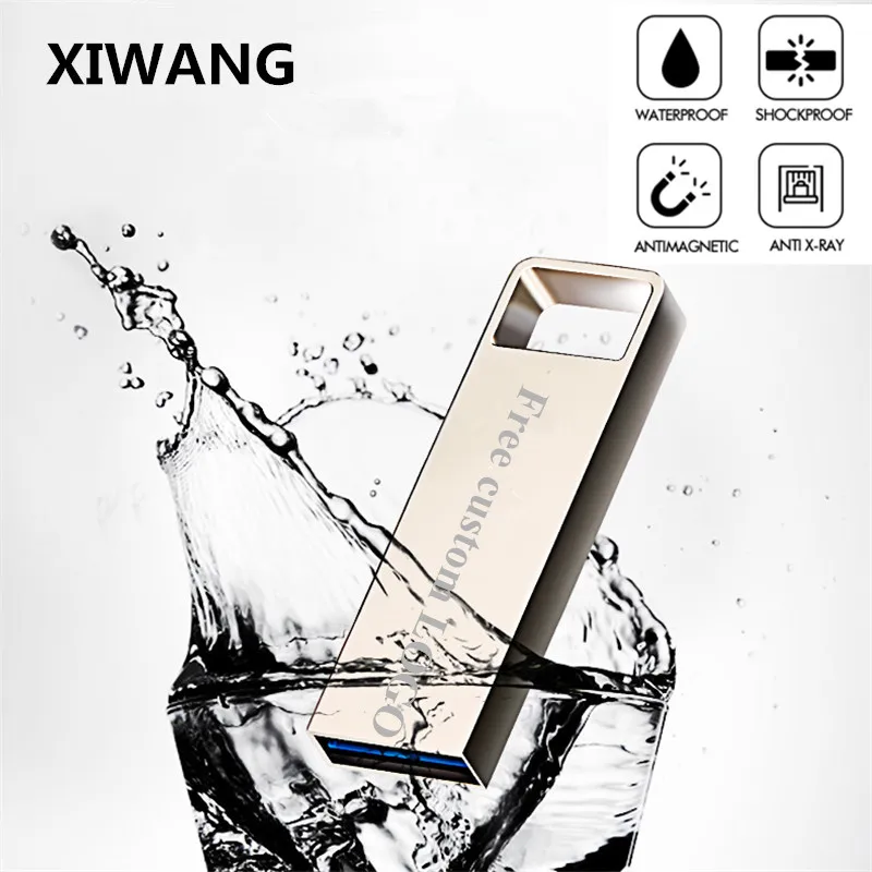 

Metal Usb Flash Drive 64GB 32GB16GB Mini Pendrive4GB 8GB Pen Drive128GB Flash Memory Stick Keychain Cle usb 2.0 Free Custom Logo