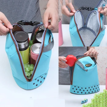 

Thicken fresh ice packs Insulation lunch bag Lunch lunch box bag Portable handkerchief ice pack Wave point bottle pack