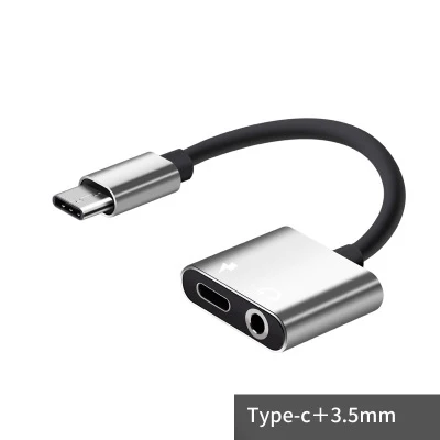20 шт./лот 2 в 1 type-C-type C 3,5 мм наушники Aux Jack аудио адаптер USB C разветвитель зарядный кабель для Xiaomi Redmi huawei