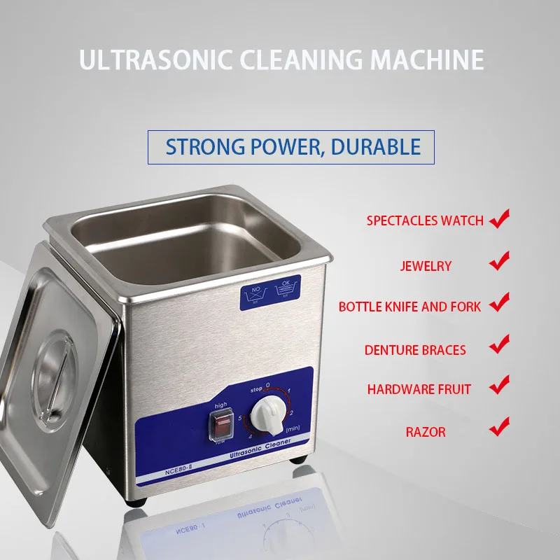 

110V Optical Instruments and Equipment for Glasses Nce-80ii Cleaning Machine Jewelry Watch Ultrasonic Cleaner