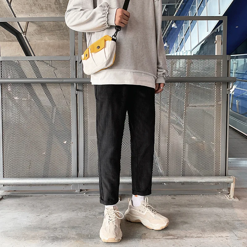 

Men'S Wear Autumn & Winter Corduroy Pants Men's Korean-style Trend Loose Casual Pants Students Ankle Banded Pants Harem Pants