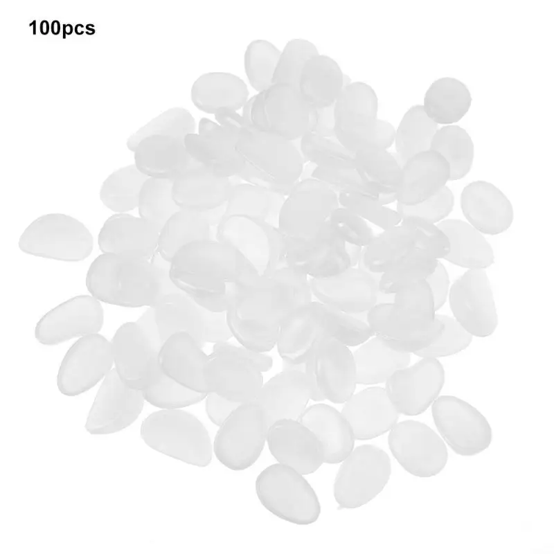 50/100pcs Garden Pebbles Glow Stones Rocks for Walkways Garden Aquariums Fish Tank Crafts Decor Luminous Stones Pebbles