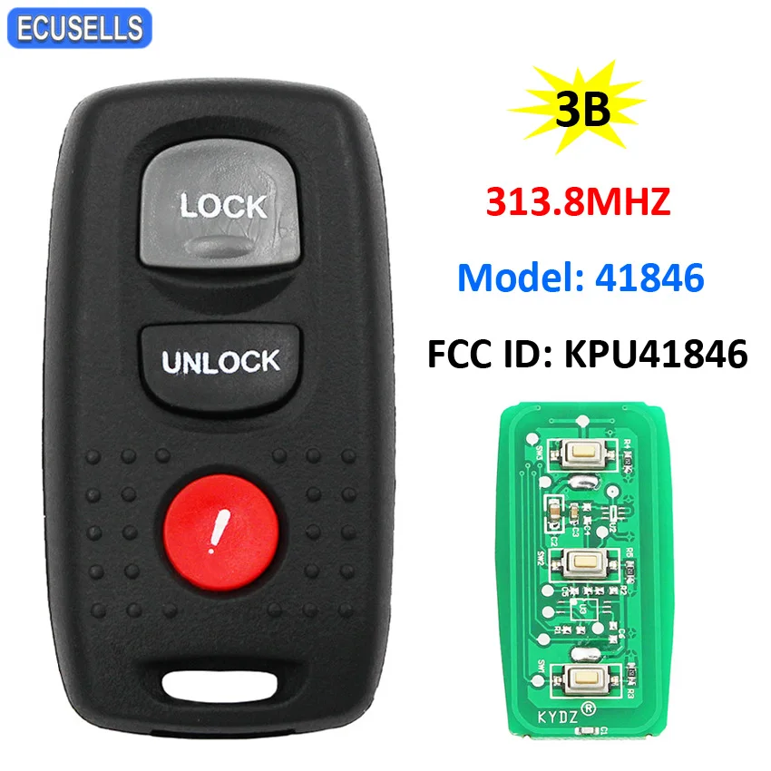 3 кнопки дистанционного управления 313 8 МГц для Mazda 2004 2008 6 2003 2005 FCC ID: KPU41846 Модель: