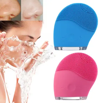 

Silicone face washer USB rechargeable waterproof cleaning brush vibration massager rechargeable deep cleaning