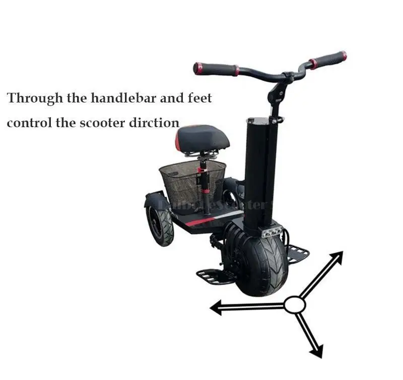 Daibot 3 Wheel Electric Scooter Self Balancing Scooters 10 Inch 500W 60V Portable Electric Unicycle Scooter For Adults           (9)