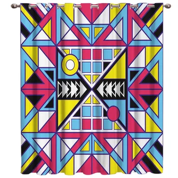 

Abstract Geometric Pattern Doodling Room Curtains Large Window Blackout Kitchen Outdoor Bedroom Fabric Drapes Indoor Decor