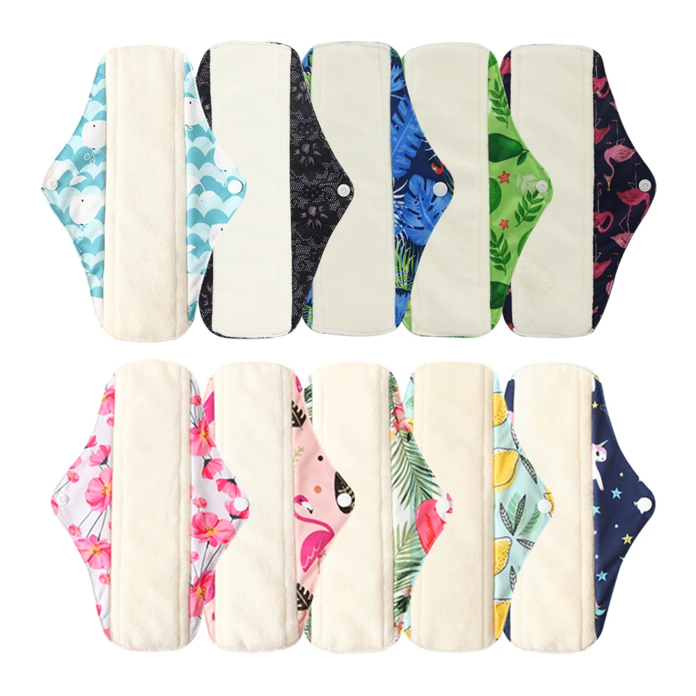 Washable Menstrual Pad Panty Liner Reusable Cloth Sanitary pad Hygienic and Soft Washable Charcoal Menstrual Dropshipping 4