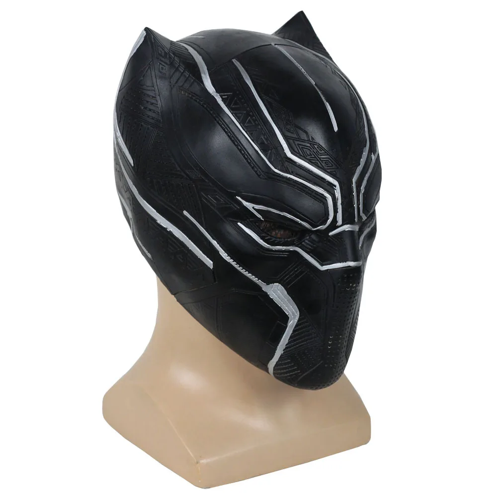 Черный пантера головной убор маска T'Challa царь Ваканды Косплэй Хэллоуина бутафория для маскарада полный уход за кожей лица шлем