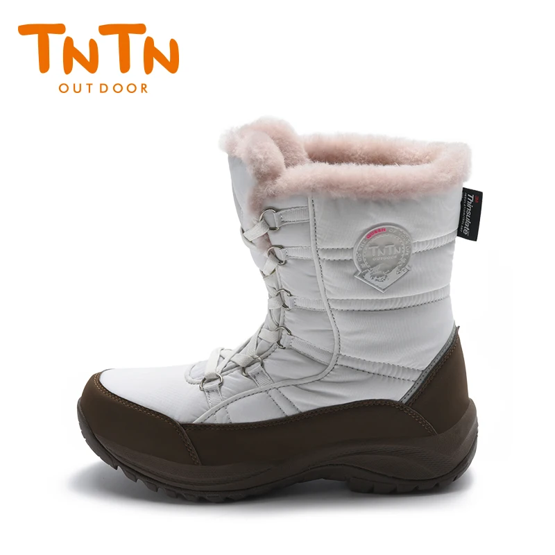 

TNTN Snow Boots Men Women Outdoor Waterproof Hiking Trekking Shoes Winter Warm Non-Slip Walking Boots Sports Sneakers Fleece