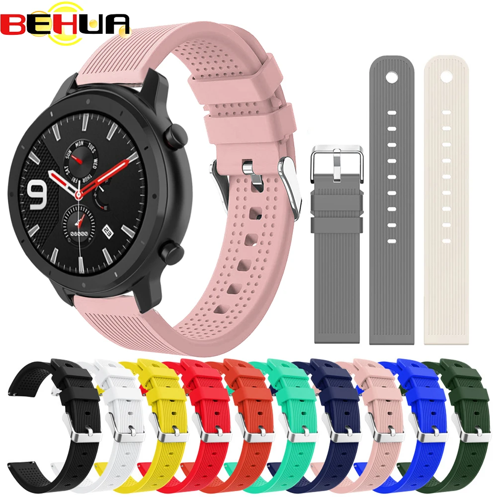 

Replacement Soft Silicone Watch Band Wrist Strap for Huami AMAZFIT GTR 42mm GTS Youth Smart watch Straps Wearable accessories