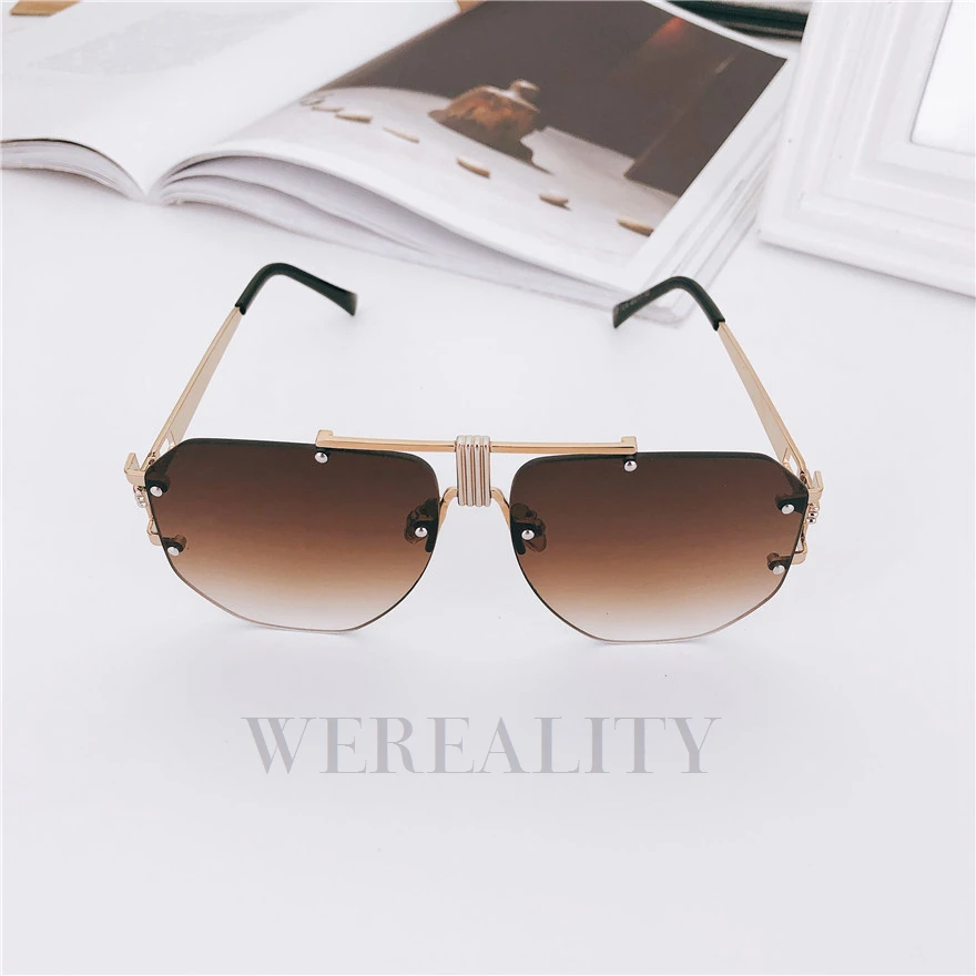 WeReality бескаркасные очки цвета океана солнцезащитные очки g дизайнерские женские солнцезащитные очки для мужчин ретро очки индивидуальный драйвер W00003