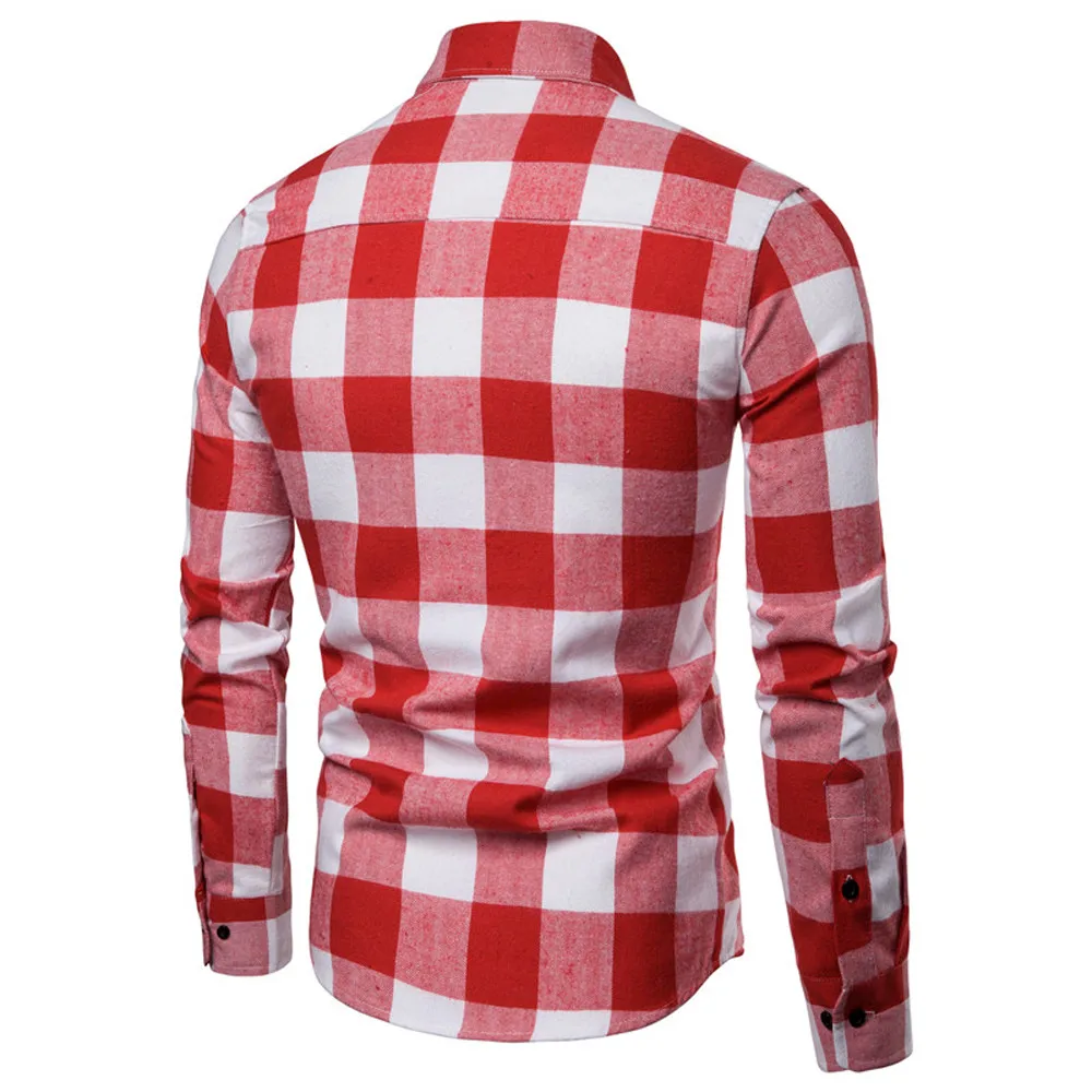 Зимняя одежда для мужчин в клетку с длинным рукавом Beefy Muscle Basic однотонная блузка Футболка Топ, рубашка masculina