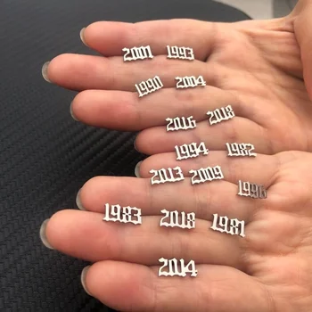 

Birth Year Stud Earring Stainless Steel Personalized Jewelry Special Date Year Number Ladies Earrings 1985 To 2019