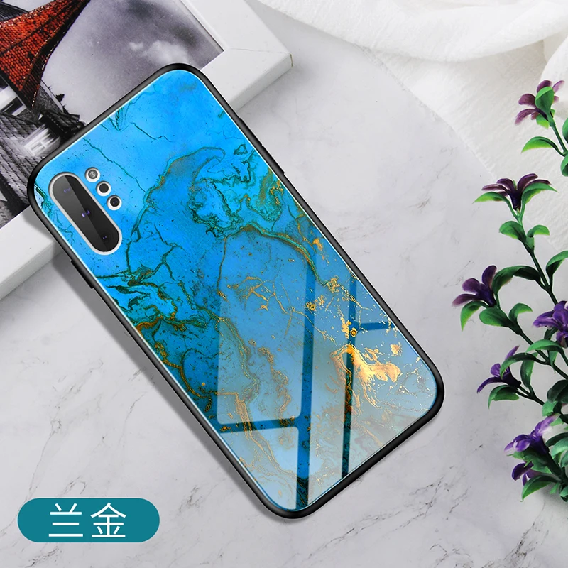 067 Градиентный Радужный градиентный чехол для телефона s для samsung A50 чехол из закаленного стекла для samsung Note 9 A70 A40 A10 S9 S10 Plus задняя крышка - Цвет: 067
