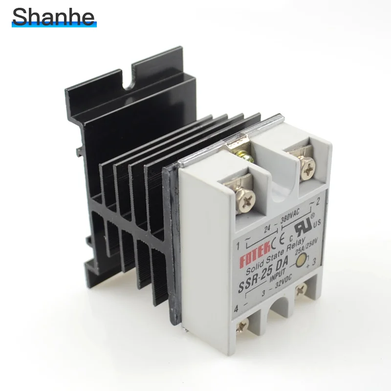 Max.40A SSR твердотельное реле+ термопаста окрашенная теплоотвод+ 2 винта