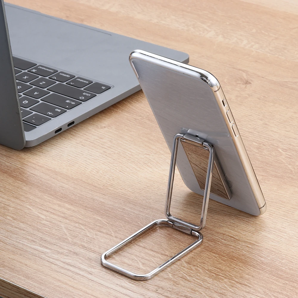 Mobile Phone Stand 1PC Foldable 360 Rotation Phone Holder Multi Angle Ultra Thin Adjustable Finger Ring Kickstand Mount Stand Accessories
