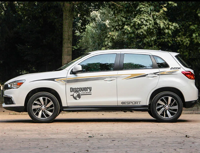 Автомобильный Стайлинг спортивный автомобильный стикер автомобильные аксессуары для Mitsubishi ASX Двусторонняя наклейка автомобильный-Стайлинг