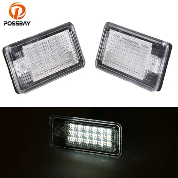 

POSSBAY Car 18LED License Number Plate Light Lamps for Audi Q7 RS6 Plus/Avant 2008-2009 A8/S8 D3(4E) 2003-2007 Exterior Lights