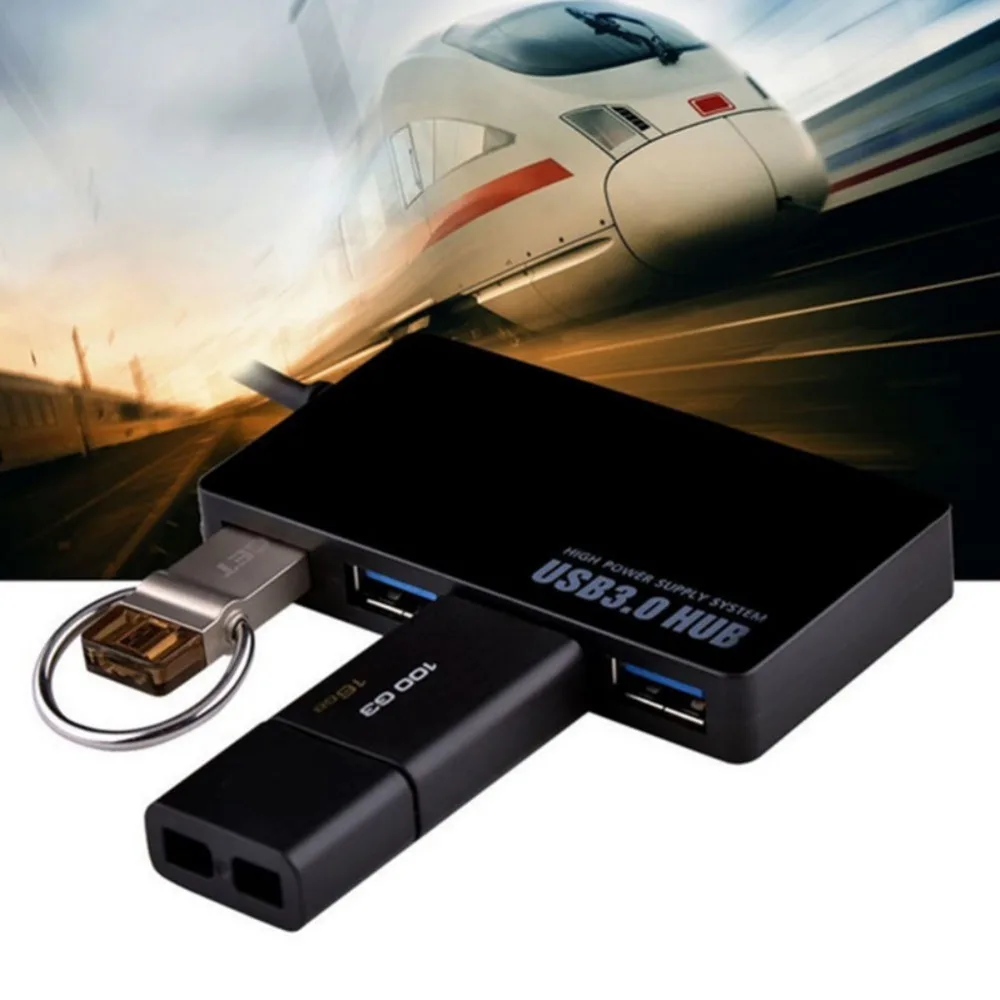 4 порта USB 3,0 концентратор разветвитель адаптер высокоскоростной 5 Гбит/с для ПК ноутбук адаптер концентратор