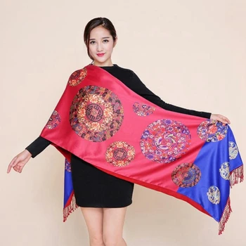 

Double silk scarf Silk Long Scarf Women Cashmere Shawls Luxury Scarves Brand Pashmina Shawl High Quality Print hijab wrap