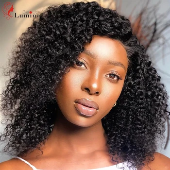 

Jerry Curly Human Hair Wigs Peruvian Hair Wig 180% Density 13x4 Remy Short Wig Bob Wig For Black Women Curly Lace Front Wigs