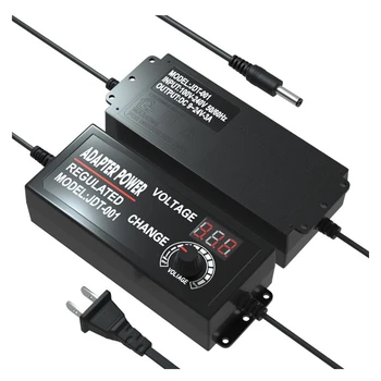 

Voltage Adjustable Adapter AC 100-220V to DC 3V-12V 9V-24V 5A 3A CCTV Camera Led Strip Light Power Supply Plug Display Adaptor