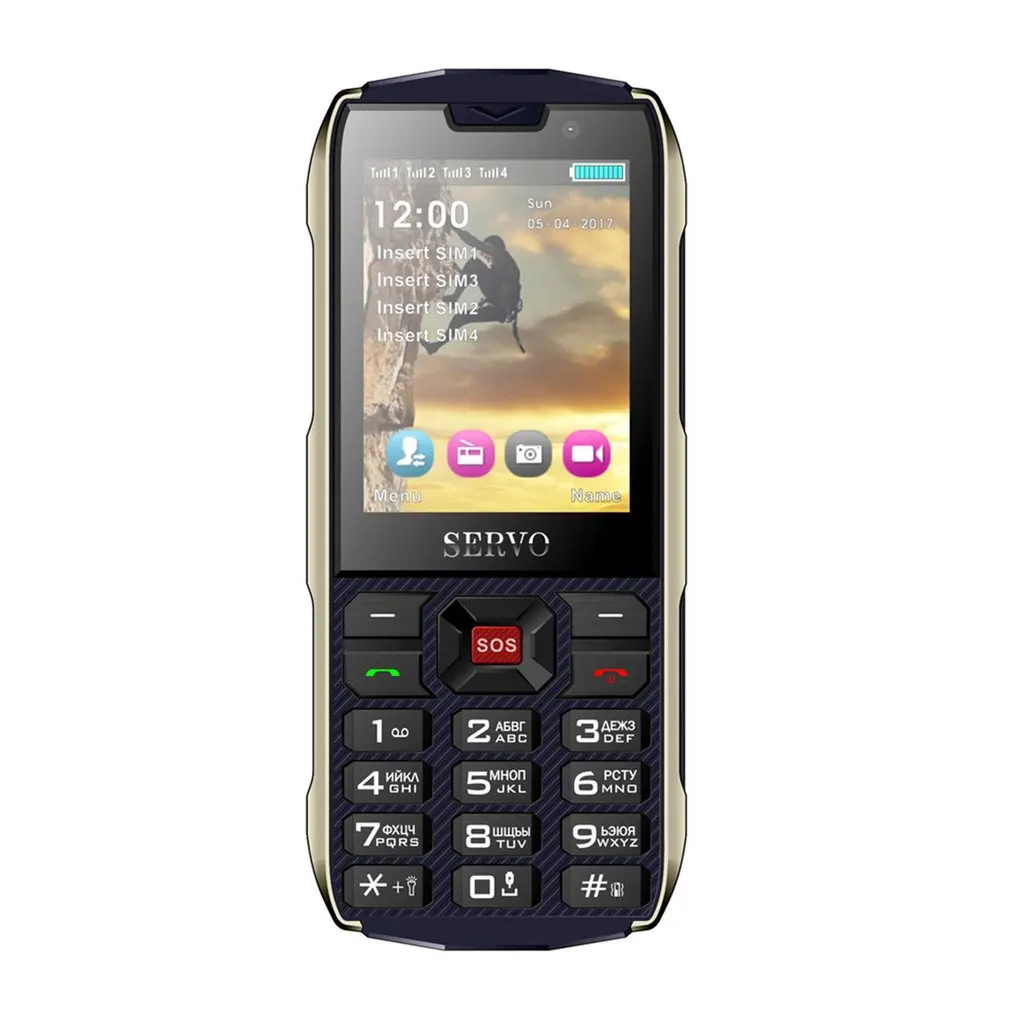 

H8 Waterproof Elder Man CellPhone FM Radio Dual SIM GSM Long Standby Big box Speaker CellPhone