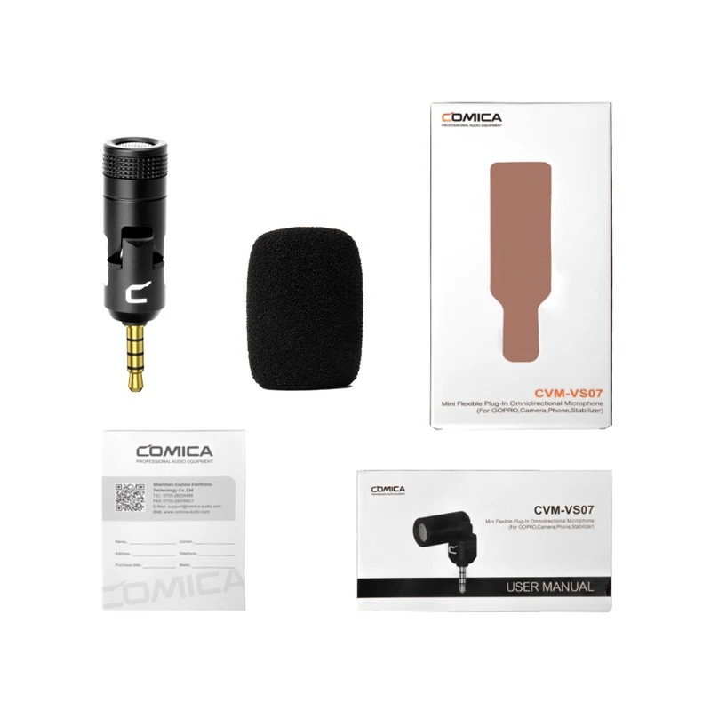 Comica Cvm Vs07 3 5mm Audio Wireless Gopro Vlog Video Wireless Microphone For Iphone Andriod Smartphone Nikon Dslr Plug And Play Microphones Aliexpress