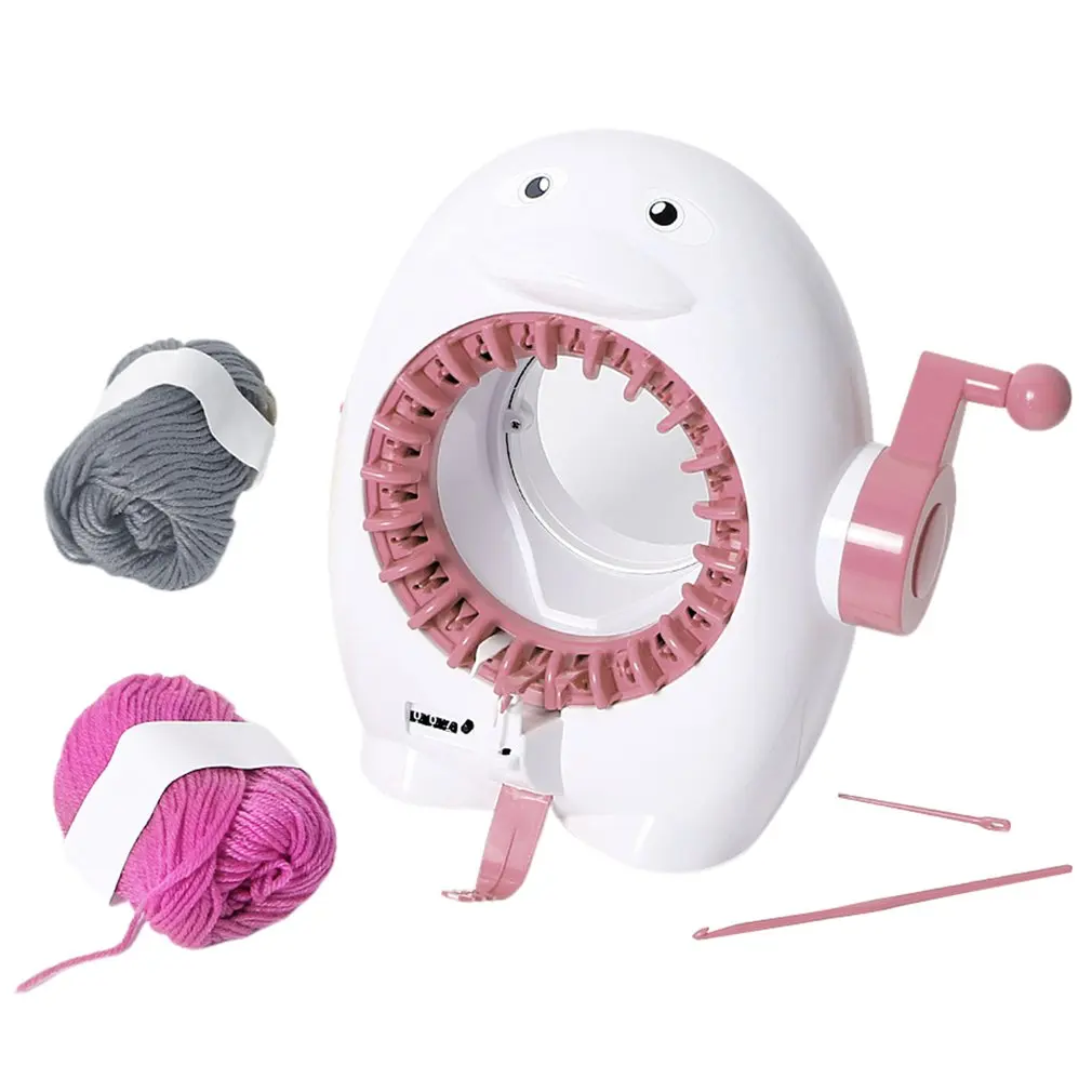 Diy Woven Scarf Machine Cartoon penguin Plastic Needle Sewing Tools DIY Hand Knitting Loom for Scar