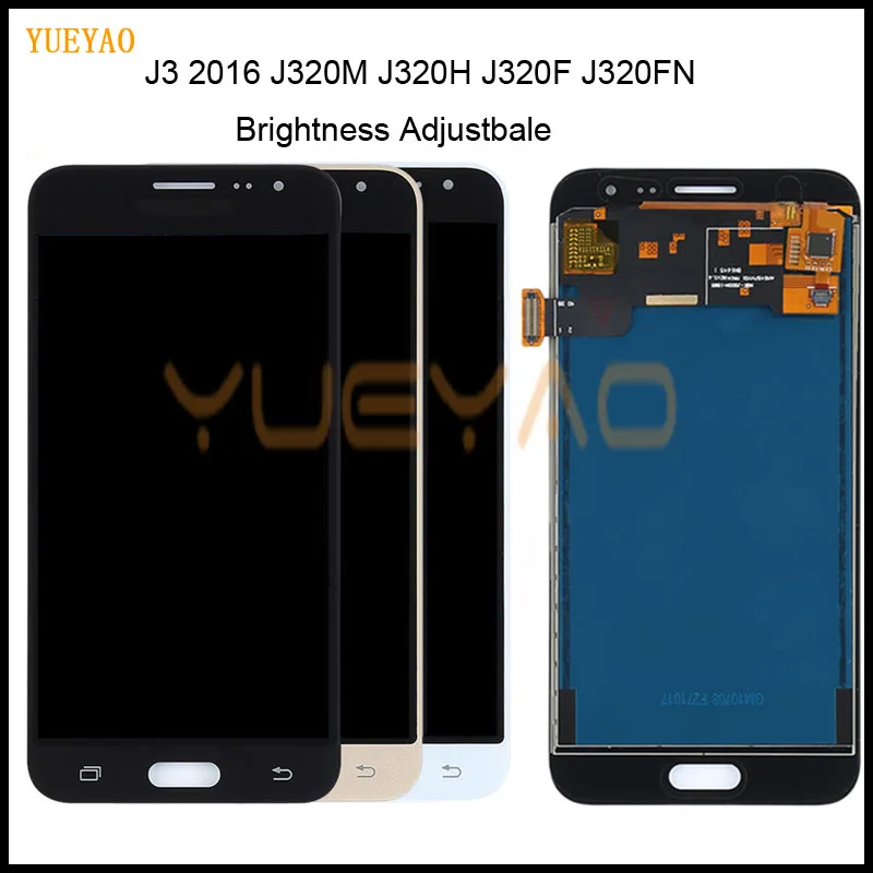 ЖК-дисплей для Samsung Galaxy J3 2016 регулируемый ЖК-тачскрин с дигитайзером в сборе J320 J320F