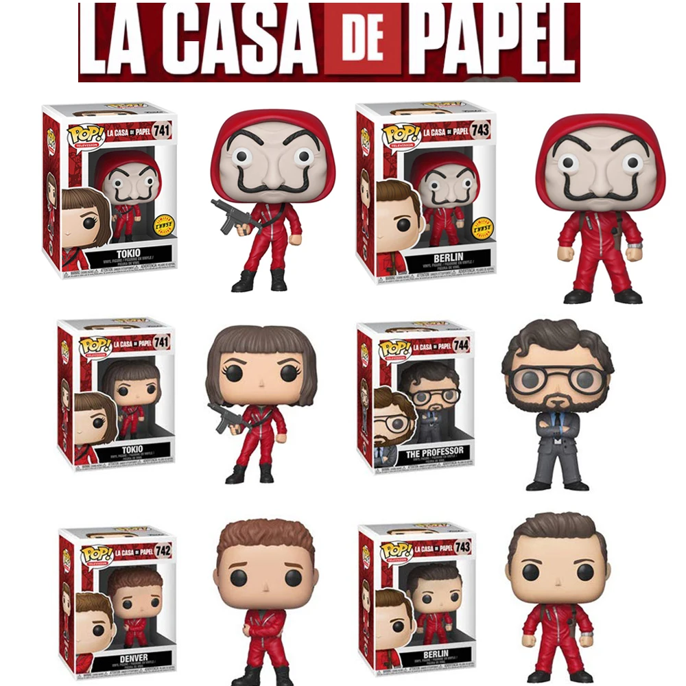 Funko Pop La Casa De Papel Tokio The Processor Denver Берлинские фигурки Brinquedos Коллекция Модель игрушки