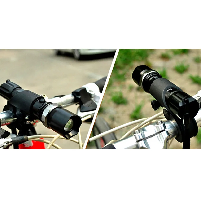 MTB Light лампы велосипед держатель ручка велосипедного руля свет клип различимые ночью фонарик светодиодный кронштейн для фонарика Велоспорт велосипед свет держатель фонарик
