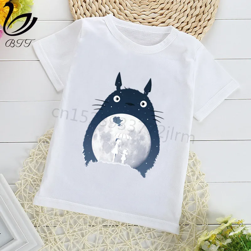 Totoro/Новое поступление, детская одежда, футболка, детская одежда с принтом «Тоторо» для мальчиков, топы для девочек, футболка для мальчиков
