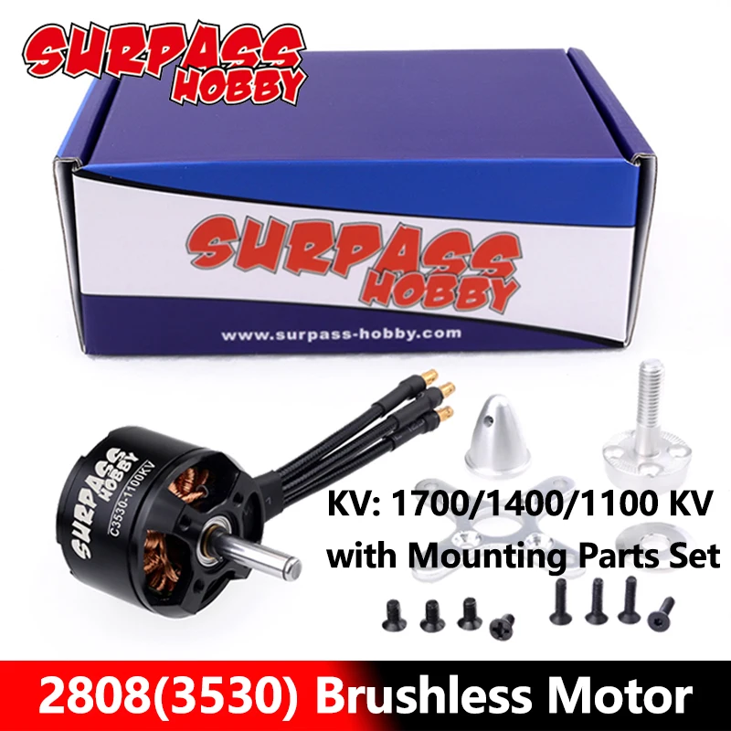 Surpass Hobby C3530 Brushless Motor 2808(3530) 1100KV 1400KV 1700KV 14Poles for Rc Airplane Fixed-wing Remote Control Part | Игрушки и