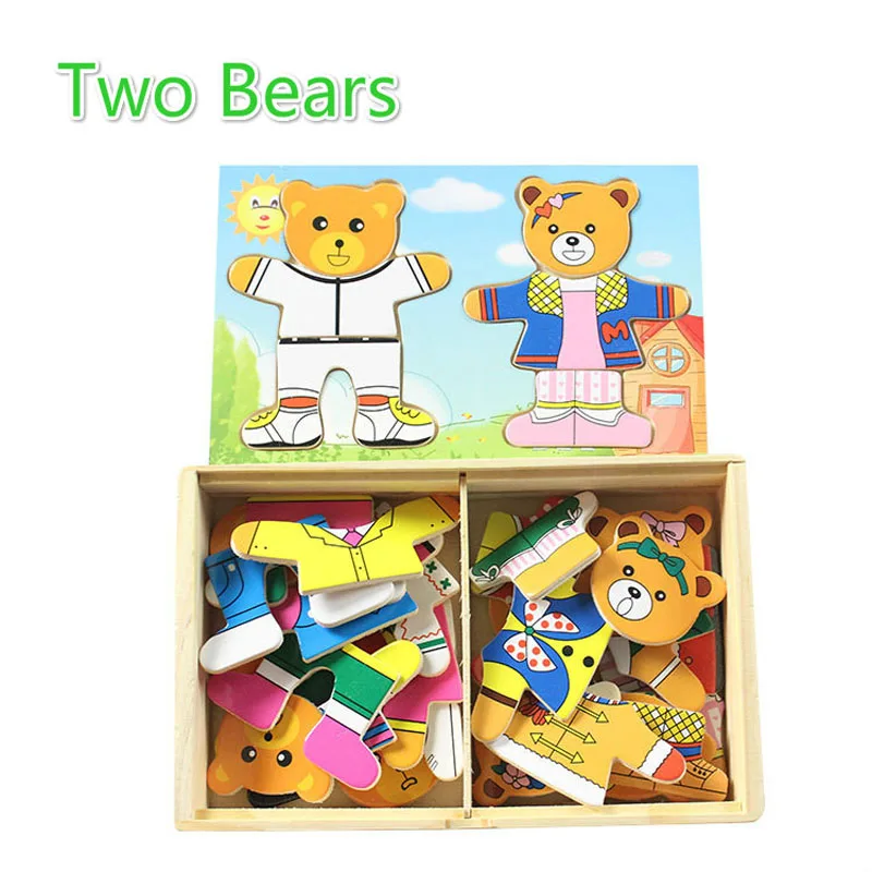Магнитная головоломка Четыре маленького медведя деревянные игрушки сделай сам