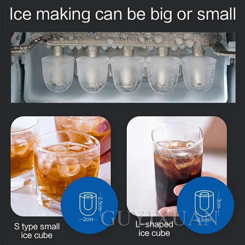 Коммерческий Регулируемый Круглый лед Размер льда машина холодный воздух автоматический чай Магазин Бар льда машина маленькая Бытовая Машина льда