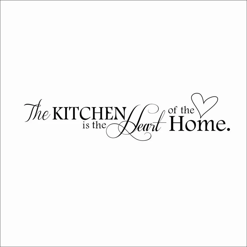 The Kitchen Is The Heart Of Home Quotes Wall Stickers Room Decoration Decals Diy Vinyl Art