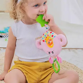 

1pc Infant Plush Toy Little Wind Chimes Kids Plush Stuffed Toy Pacified Toy for Baby Toddler(Pink Rabbit)