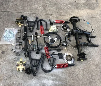 

Go Kart Karting UTV Buggy Steering Knuckles Spindles Shock Absorbers Reverse Gear ATV Swingarms Rear Axle With Differential