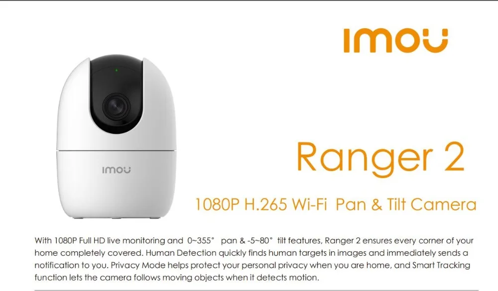 Dahua Imou Ranger 2 Wifi камера, встроенный микрофон, сирена, двухсторонняя поддержка разговора, облачная и sd-карта, 256G, 360 °, беспроводная камера