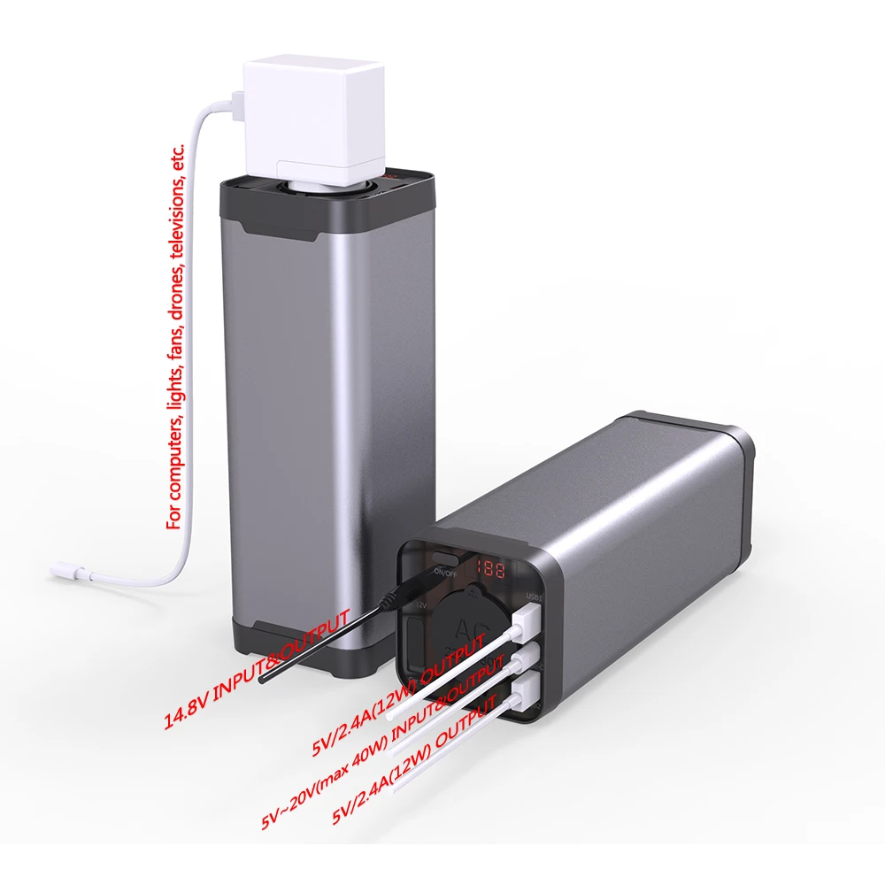 Outdoor energy storage power supply PD function 40000mah Portable Laptop 220V AC output 150W Computer Power Bank | Автомобили и