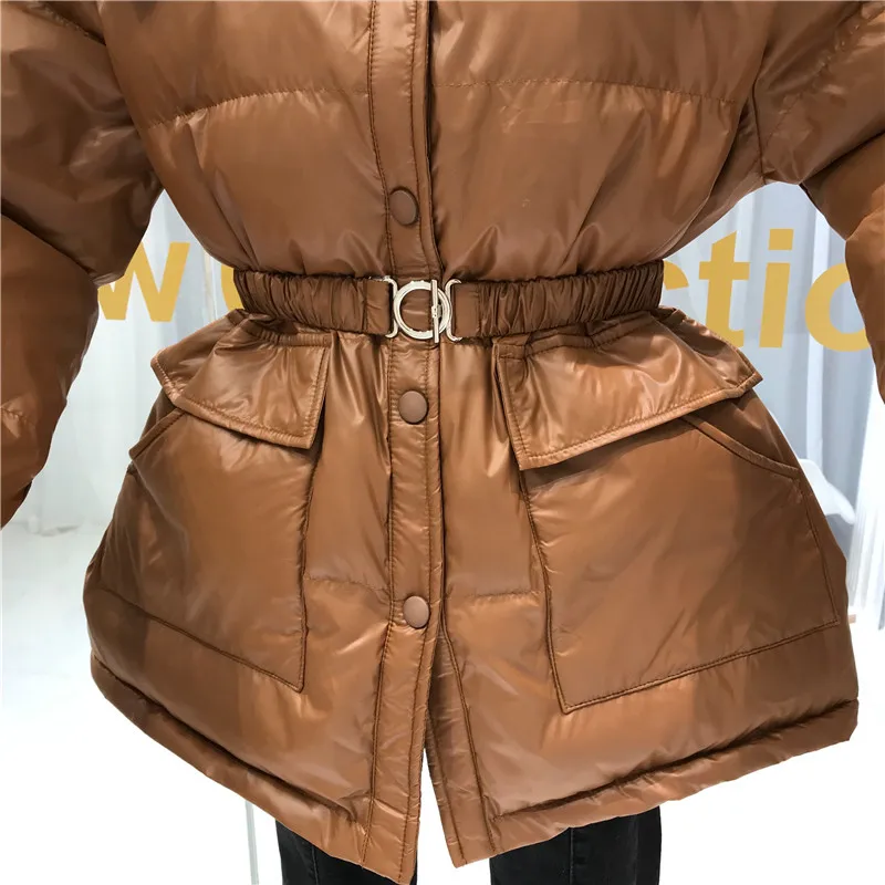 Ropa De Invierno Para Mujer однотонные уличные корейские модные женские куртки на пуговицах зимняя женская одежда