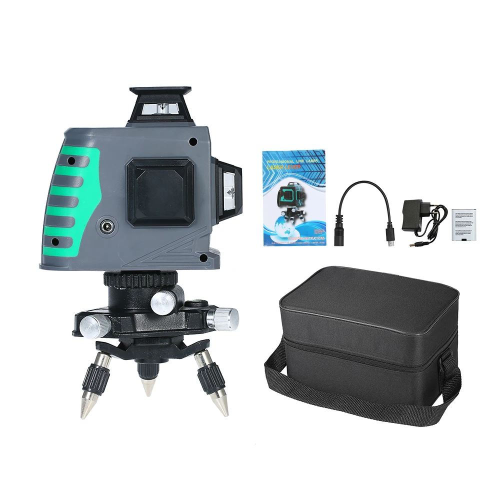 

Green Laser Level Instrument 12 Lines Self-leveling Laser Level 360 Degree Visible Laser Beams Lazer Levels Construction Tools